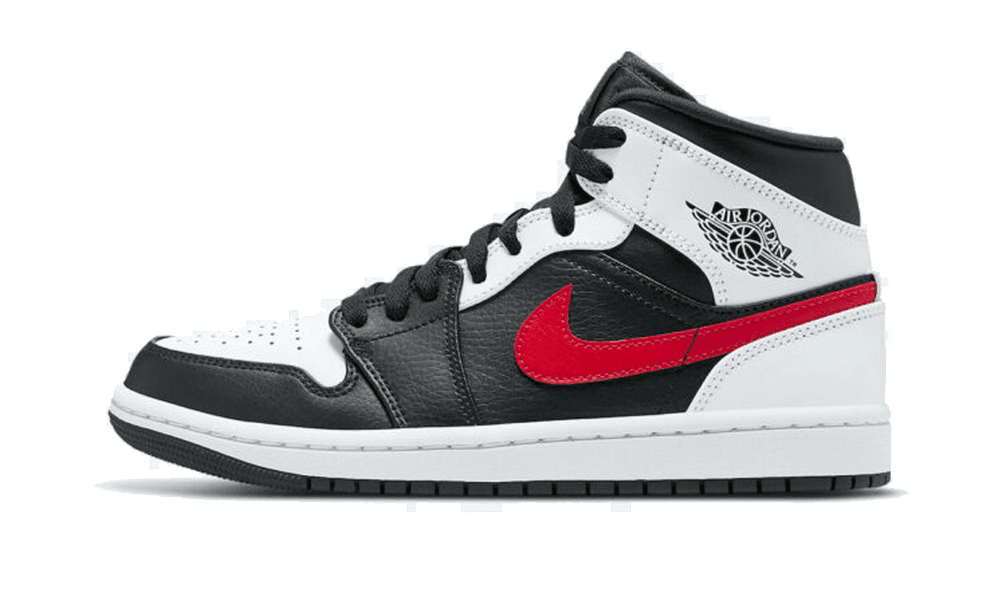 Air Jordan 1 Mid Black Chile Red White