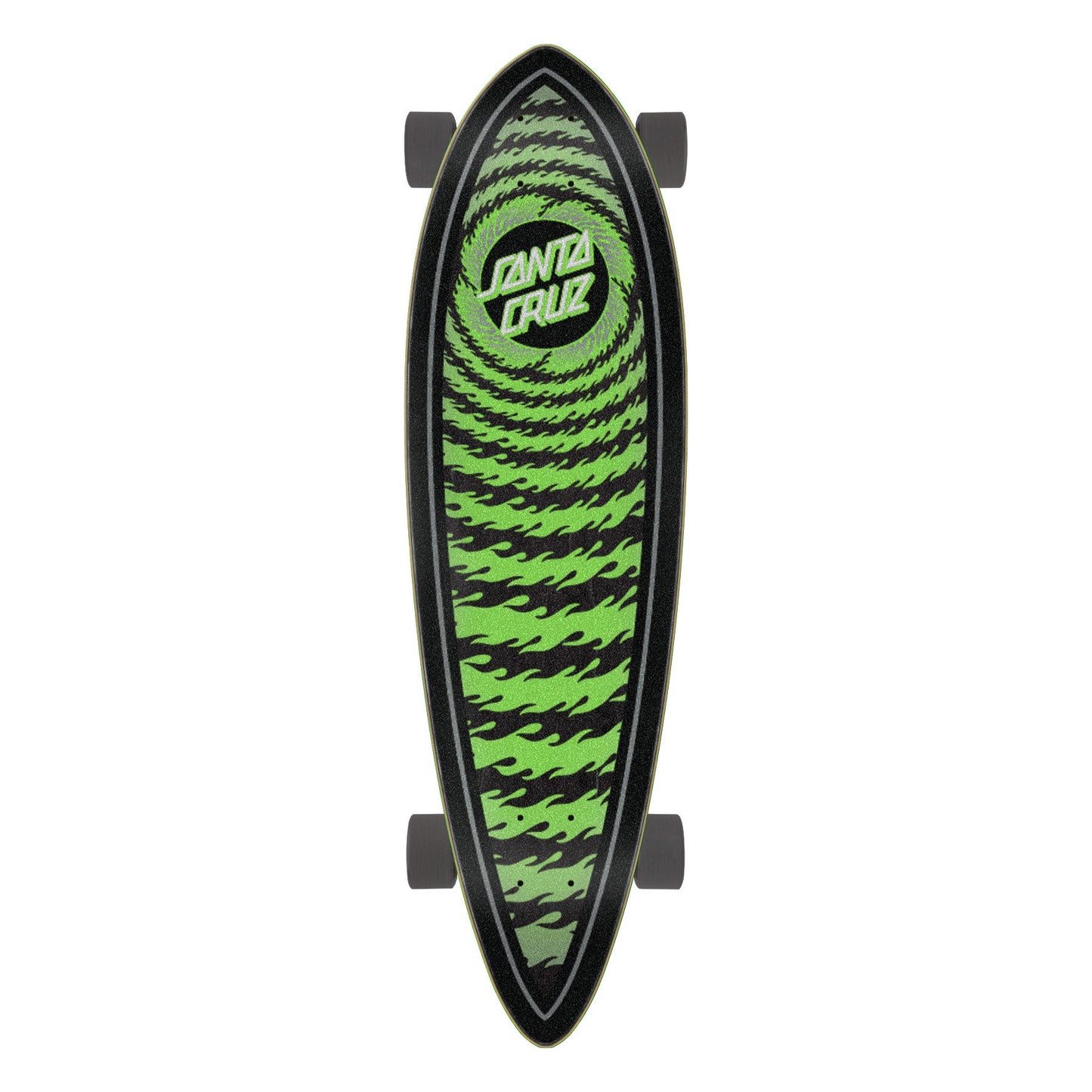 Santa Cruz Longboard Complete Flame Ringed Dot Pintail 9.2" x 33"