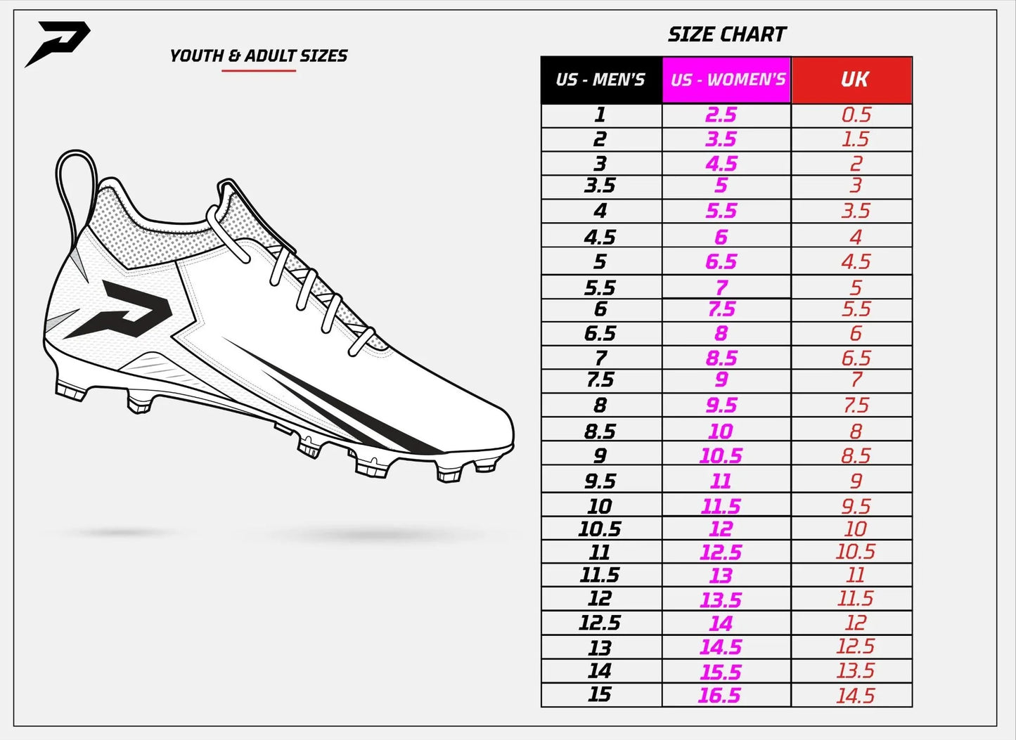 Phenom Elite Adult Quantum Speed 2.0 Football Cleats