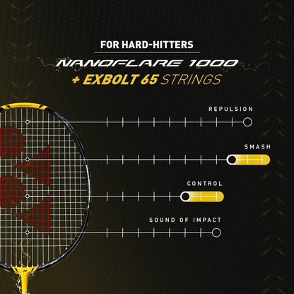 Yonex Nanoflare 1000 Tour [Lightning Yellow] Pre-strung