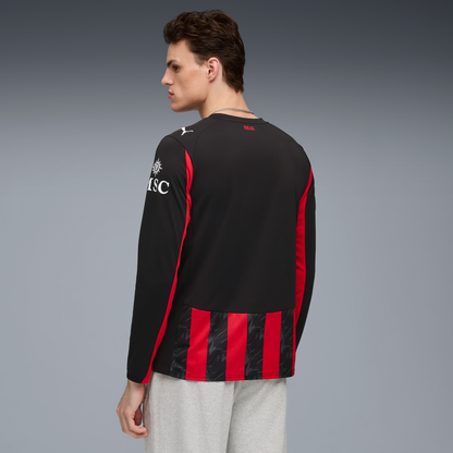 Puma AC Milan Men's Home Replica Long Sleeve Jersey 25/26