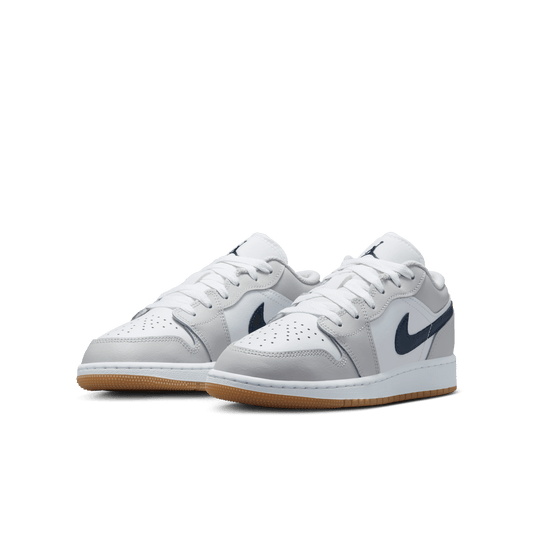 Big Kids' Air Jordan 1 Low "White Neutral Grey Gum"