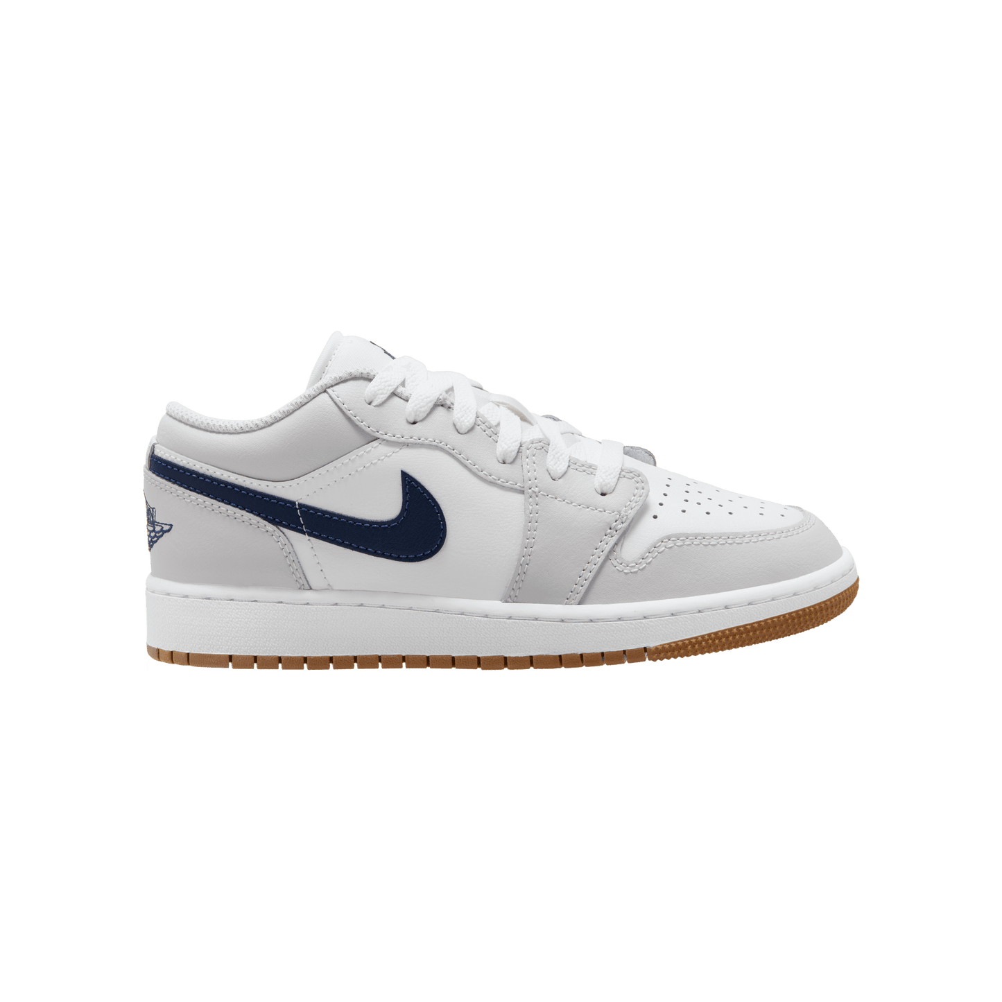 Big Kids' Air Jordan 1 Low "White Neutral Grey Gum"