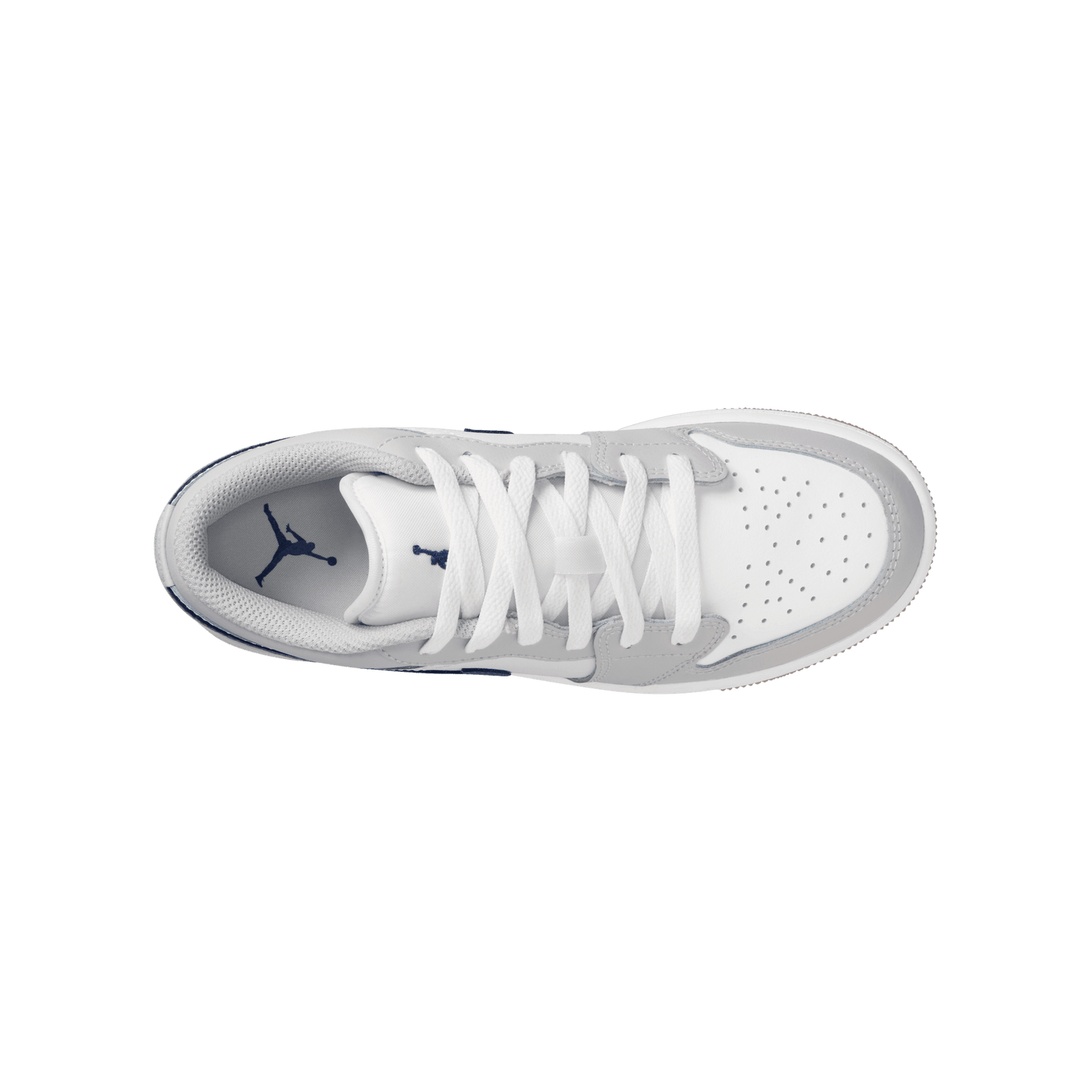 Big Kids' Air Jordan 1 Low "White Neutral Grey Gum"