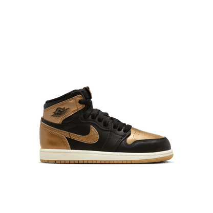 Little Kids' Jordan 1 Retro High OG "Metallic Gold Black"