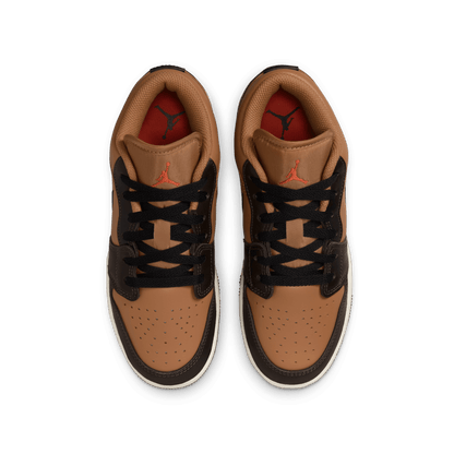 Big Kids' Air Jordan 1 Low SE BG "Flax Baroque Brown"