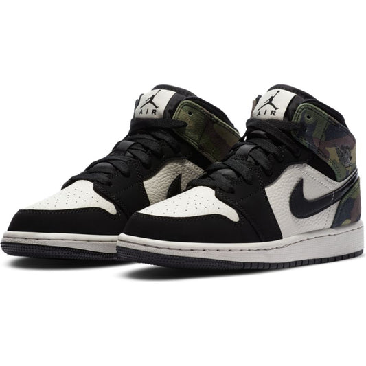 Big Kids' Air Jordan 1 Mid SE "Camo"