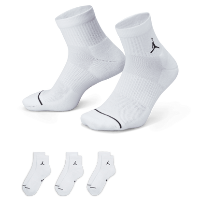 Jordan Everyday Ankle Socks 3 Pairs "White Black" (Unisex)