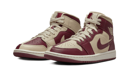 Air Jordan 1 Mid Split Beach Cherrywood Red
