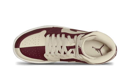 Air Jordan 1 Mid Split Beach Cherrywood Red