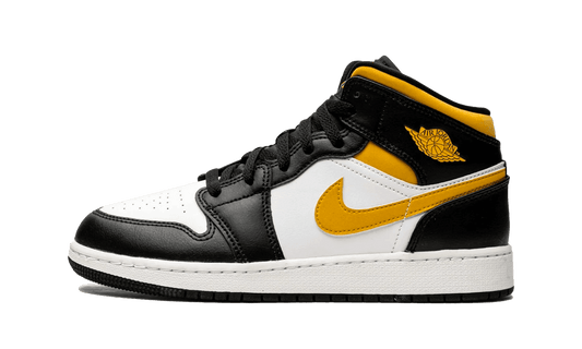 Air Jordan 1 Mid White Pollen Black
