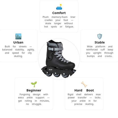 Playlife Rave Black 80 Skates